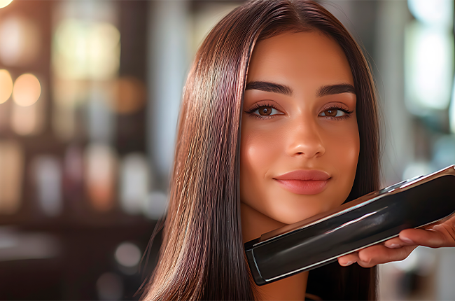 araffe-woman-holding-hair-dryer-front-her-face
