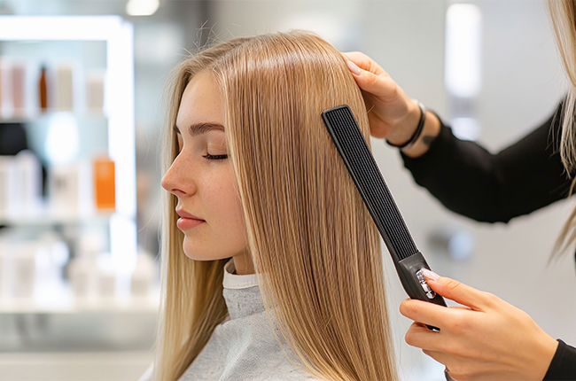 hairdresser-straightening-long-blond-hair-with-hair-straightener-salon